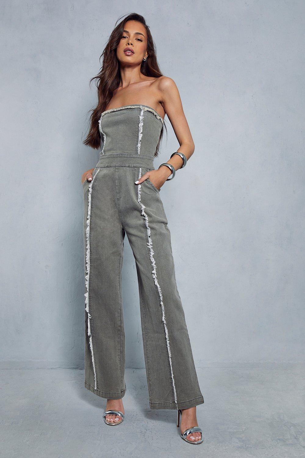 Strapless wide leg store jumpsuit